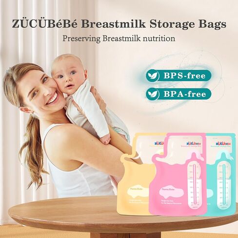 Breastmilk Storage Bags(50PCS)，8oz Milk Storage Bags for Breastfeeding，BPA Free with Easy Pour Spout, Self Standing, for Refrigeration and Freezing, Blue in Saudi Arabia