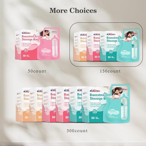 Breastmilk Storage Bags(50PCS)，8oz Milk Storage Bags for Breastfeeding，BPA Free with Easy Pour Spout, Self Standing, for Refrigeration and Freezing, Blue in Saudi Arabia