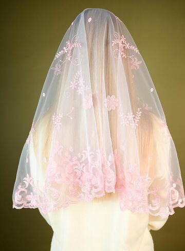 Catholic Mantilla Mass Infinity Veil Church Lace Veil Spanish Chapel Mass Head Covering Veil Long in Saudi Arabia
