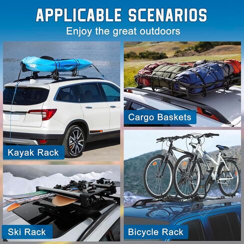 قضبان متقاطعة لرف السقف بوزن 220 رطل متوافقة مع Chevy Trax 2RS ACTIV LT 2023 2024، قضبان سقف من الألومنيوم شديدة التحمل، حامل أمتعة على السطح للدراجة، زورق البضائع، كاياك، التزلج على الجليد in Kuwait