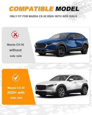 Snailfly Roof Rack Cross Bars Fit for Mazda CX30 CX-30 2020 2021 2022 2023 2024 Cargo Carrier Luggage Baggage Bars Crossbars Accessories in Saudi Arabia