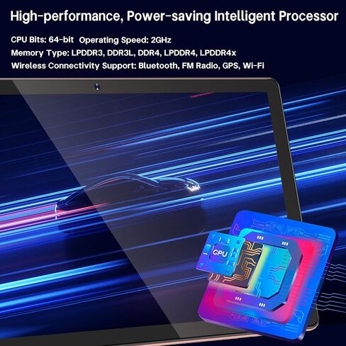 تابلت 10.1 بوصة يعمل بنظام Android 12 Tablet 2023 أحدث وحدة معالجة مركزية ثماني النواة بسرعة 2.0 جيجا هرتز مع ذاكرة وصول عشوائي 8 (4+4) جيجابايت وذاكرة قراءة فقط 64 جيجابايت/512 جيجابايت قابلة للتوسيع، معتمد من جوجل 5G واي فاي، وكاميرا تابلت بدقة 5 ميجابك in Kuwait