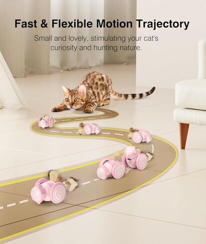 لعبة تفاعلية للقطط الداخلية، لعبة النحلة الأوتوماتيكية للقطط مع ريش وأضواء LED، ألعاب القطط المتحركة القابلة لإعادة الشحن عبر USB ألعاب القطط الكهربائية ذات الاستشعار الذكي، أصفر in Kuwait