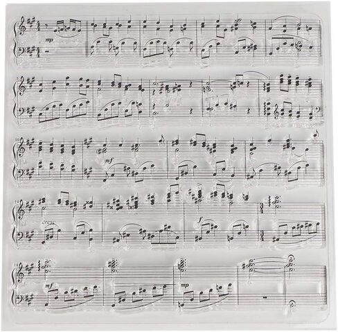 ختم رمز الموسيقى واضح شفاف المطاط Stamps ختم كتلة لصنع بطاقة سكرابوكينغ الديكور الكلمات اليومية الألبوم DIY بها بنفسك in Kuwait