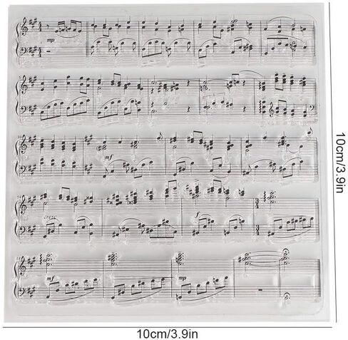 ختم رمز الموسيقى واضح شفاف المطاط Stamps ختم كتلة لصنع بطاقة سكرابوكينغ الديكور الكلمات اليومية الألبوم DIY بها بنفسك in Kuwait
