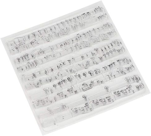 ختم رمز الموسيقى واضح شفاف المطاط Stamps ختم كتلة لصنع بطاقة سكرابوكينغ الديكور الكلمات اليومية الألبوم DIY بها بنفسك in Kuwait