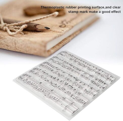 ختم رمز الموسيقى واضح شفاف المطاط Stamps ختم كتلة لصنع بطاقة سكرابوكينغ الديكور الكلمات اليومية الألبوم DIY بها بنفسك in Kuwait