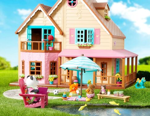Li’l Woodzeez – Living Room & Nursery Set – 23Pcs Miniature Dollhouse Furnitures & Accessories – Pretend Play – Gift Toy for Kids 3 Years + in Saudi Arabia