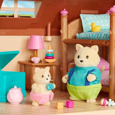 Li’l Woodzeez – Living Room & Nursery Set – 23Pcs Miniature Dollhouse Furnitures & Accessories – Pretend Play – Gift Toy for Kids 3 Years + in Saudi Arabia