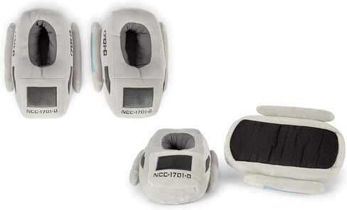 ستار تريك: الجيل القادم من شباشب Shuttlecraft 3D | حذاء منزلي خفيف الوزن من القطيفة بتصميم Starfleet مع نعل مانع للانزلاق | ملابس مريحة | رجال 12-13 in Kuwait