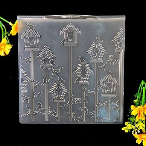 Birdcage Bird Plastic Embossing Folders for Card Making Scrapbooking and Other Paper Crafts, 15x15cm in Saudi Arabia