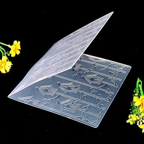 Birdcage Bird Plastic Embossing Folders for Card Making Scrapbooking and Other Paper Crafts, 15x15cm in Saudi Arabia