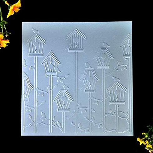 Birdcage Bird Plastic Embossing Folders for Card Making Scrapbooking and Other Paper Crafts, 15x15cm in Saudi Arabia