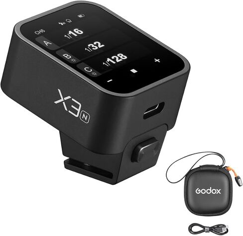 Godox X3-N TTL Wireless Flash Trigger Compatible with Nikon Cameras,2.4G Wireless OLED Touchscreen Transmitter Support 1/8000s HSS with TCM Function,Built-in 850mAh Lithium Battery in Saudi Arabia