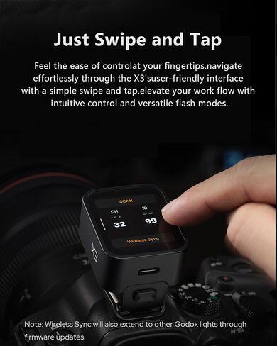 Godox X3-N TTL Wireless Flash Trigger Compatible with Nikon Cameras,2.4G Wireless OLED Touchscreen Transmitter Support 1/8000s HSS with TCM Function,Built-in 850mAh Lithium Battery in Saudi Arabia