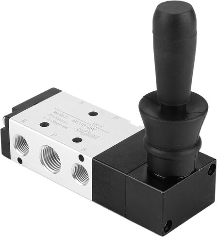 Oumefar G1/8 صمام التحكم في الهواء 3 أوضاع 5 طرق للتحكم في التدفق صمام يدوي صمام ميكانيكي هوائي رافعة يدوية تعمل بصمام الملف اللولبي (4H230-08) in Kuwait