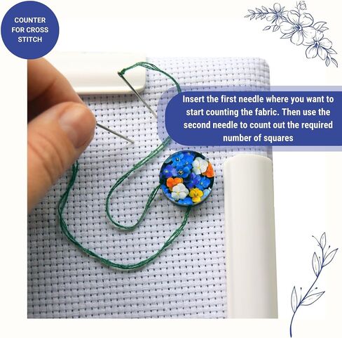 Thread Hopper Thread Counter Cross stitch Easy Counter Needle minder Thread picker Counting Pins for Cross Stitch Thread keep embroidery thread keeper thread keeps for cross stitch in Saudi Arabia