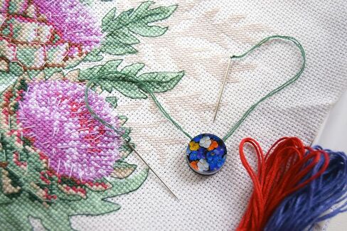 Thread Hopper Thread Counter Cross stitch Easy Counter Needle minder Thread picker Counting Pins for Cross Stitch Thread keep embroidery thread keeper thread keeps for cross stitch in Saudi Arabia