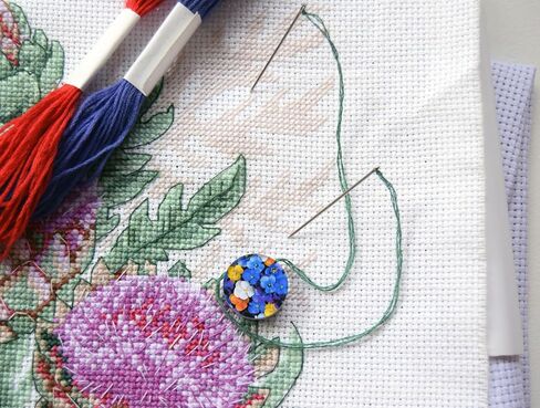 Thread Hopper Thread Counter Cross stitch Easy Counter Needle minder Thread picker Counting Pins for Cross Stitch Thread keep embroidery thread keeper thread keeps for cross stitch in Saudi Arabia