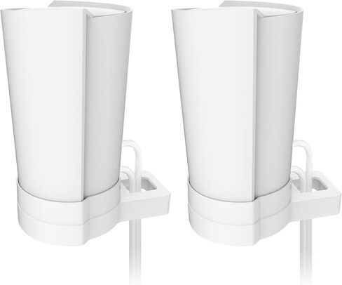Bangcheer-Wall Mount for TP-Link، Deco X90/X95/XE200 WiFi 6 دعامة تثبيت على الحائط مع منظم كابلات نظام واي فاي شبكي منزلي، حامل حامل قوي موفر للمساحة TP-Link حامل حائط لجهاز التوجيه، أبيض، من قطعتين in Kuwait