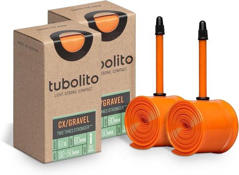 Tubolito CX/Gravel 700C x 32-50 مم، 42 مم / 60 مم صمام بريستا | خفيفة وقوية وصغيرة الحجم | توافق الحافة والفرامل القرصية in Kuwait