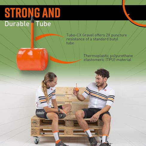 Tubolito CX/Gravel 700C x 32-50 مم، 42 مم / 60 مم صمام بريستا | خفيفة وقوية وصغيرة الحجم | توافق الحافة والفرامل القرصية in Kuwait