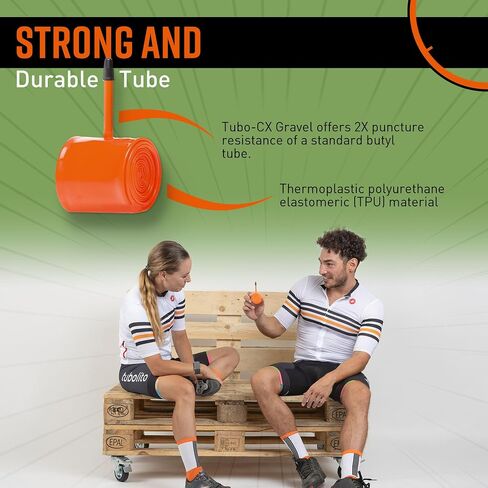Tubolito CX/Gravel 700C x 32-50 مم، 42 مم / 60 مم صمام بريستا | خفيفة وقوية وصغيرة الحجم | توافق الحافة والفرامل القرصية in Kuwait