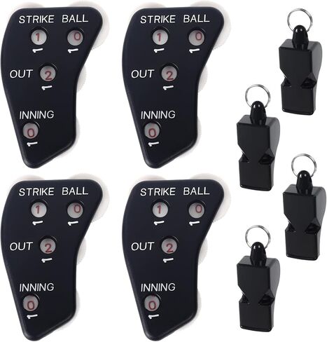 عجلة البيسبول ذات 4 عجلات لمؤشر الحكم: عداد الحكم وصافرة الأدوار وكرات الأدوار وأداة النقر للكرة اللينة in Kuwait