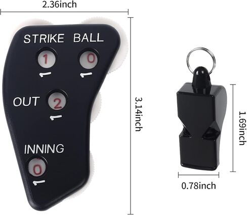 عجلة البيسبول ذات 4 عجلات لمؤشر الحكم: عداد الحكم وصافرة الأدوار وكرات الأدوار وأداة النقر للكرة اللينة in Kuwait