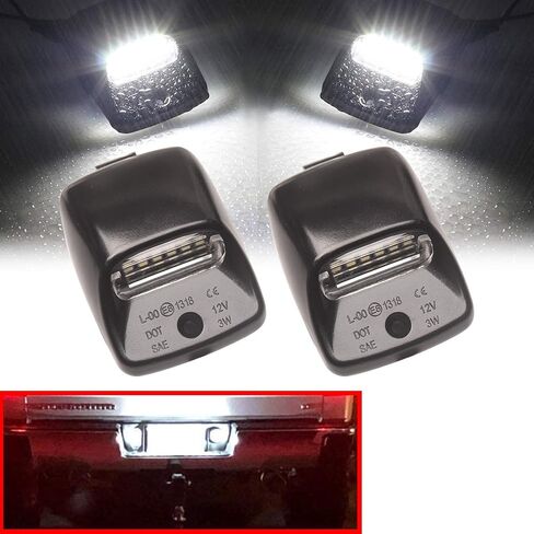 2 Pcs Error Free Xenon White LED License Plate Light Compatible with 2016-2019 Toyota Tacoma, 2014-2019 Toyota Tundra Rear License Tag Lights Lamp 81270-0C040, 812700C040 in Saudi Arabia