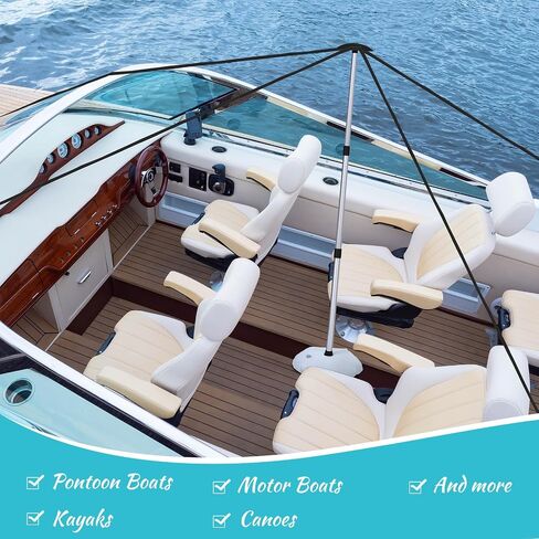 20 Pcs Boat Cover Support System Include 4 Pcs Telescopic Adjustable Height Aluminum Boat Cover Support Poles 12 Pcs Webbing Straps 4 Pcs Weight Bag Hull Boat Jon Boat Accessories (Black) in Saudi Arabia