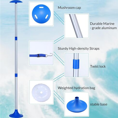 20 Pcs Boat Cover Support System Include 4 Pcs Telescopic Adjustable Height Aluminum Boat Cover Support Poles 12 Pcs Webbing Straps 4 Pcs Weight Bag Hull Boat Jon Boat Accessories (Black) in Saudi Arabia