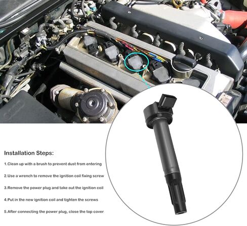 Ignition Coil Pack of 6 Fits for Honda Odyssey Accord Crosstour Pilot Ridgeline Acura TL RL TSX 2008 2009 2010 2011 2012 2013 2014 2015 2016 2017 Coil Packs 3.5 V6 Replaces# UF603 in Saudi Arabia