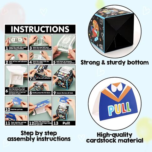 6 Pcs Elementary School Graduation Money Box Commemorate Class of 2024 with Fun and Colorful Money Gift Set, Pull-Out Card and Tape Included, Primary School Creative Party Supplies and Saving Box in Saudi Arabia