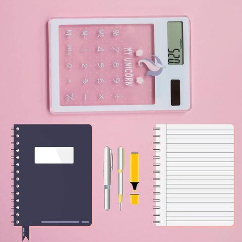 حاسبة الجيب، آلات حاسبة صغيرة لطيفة باللون الوردي، شاشة عرض 8 أرقام، هدايا حاسبة أساسية تعمل بالطاقة الشمسية Kawaii للفتيات وأصدقاء المدرسة والطلاب والأطفال in Kuwait