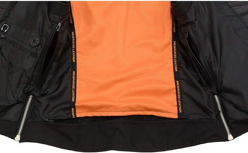 Milwaukee Leather MLL4503 Women's Black V-Neck Leather Classic Motorcycle Rider Vest w/Riveted Lapel Collar - 4X-Large in Saudi Arabia