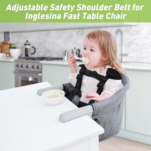 حزام كتف للحماية من السقوط لكرسي الطاولة السريع Inglesina - ملحق آمن لكرسي الطاولة السريع Inglesina، سهل الاستخدام ومحمول in Kuwait