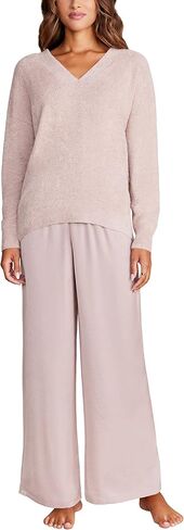 Barefoot Dreams CozyChic Lite V-Neck Seamed Pullover, Women’s Pullover, Great for Gym, Super Soft Sweater in Saudi Arabia