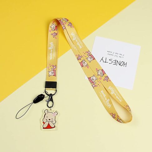 Cartoon Yellow Bear Lanyards Keychain Lanyard ID Badge Holder Clip Neck Strap for Keys,ID Badges,Cell Phone in Saudi Arabia