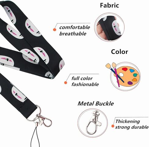 سلسلة مفاتيح Anime Soot Sprite، حبل مفاتيح لشارات الهوية لحامل بطاقات الهوية، حافظة الهاتف الخلوي (ملونة) in Kuwait