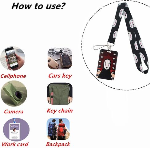 سلسلة مفاتيح Anime Soot Sprite، حبل مفاتيح لشارات الهوية لحامل بطاقات الهوية، حافظة الهاتف الخلوي (ملونة) in Kuwait