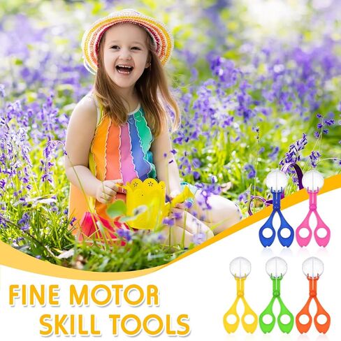 24 Pcs Handy Scoopers Tongs Tweezers Scissors Multifunctional Exploration Outdoor Tools Nature Fine Motor Sensory Table Toys in Saudi Arabia