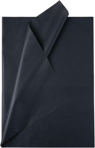 Black Tissue Paper, 20 x 28 Inch Tissue Paper Bulk for Gift Bags Wrapping Paper, Gift Wrap Tissue for Wedding, Anniversary, Graduation, Halloween, Birthday (10 Sheets) in Saudi Arabia