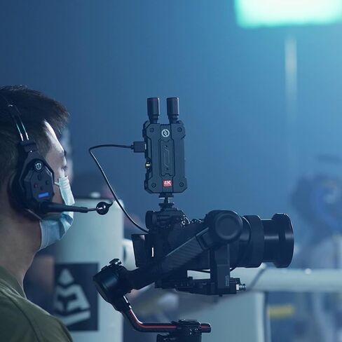 نظام نقل الفيديو اللاسلكي Hollyland Mars 4K وجهاز الاستقبال HDMI SDI مع 4Kp30/1080p60,450FT Los Range 66ms لمصور الفيديو/المصور الفوتوغرافي/مخرج الأفلام/المصور السينمائي in Kuwait