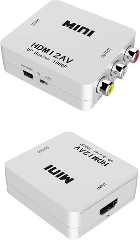 TXY Mini HDMI-Compatible to RCA AV/CVBS Composite Video AV Converter Adapter HDMI2AV for TV VHS VCR DVD (Black) in Saudi Arabia