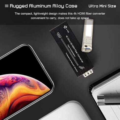 Mini 𝟒𝐊 𝐇𝐃𝐌𝐈 𝐅𝐢𝐛𝐞𝐫 𝐄𝐱𝐭𝐞𝐧𝐝𝐞𝐫 Ultra HD Video Optical Transceiver 𝟒𝐊𝐱𝟐𝐊@𝟑𝟎𝐇𝐳 Uncompressed Max 𝟐𝟎𝐤𝐦 Over 𝐒𝐢𝐧𝐠𝐥𝐞 𝐌𝐨𝐝𝐞 Single Fiber 𝐃𝐂 𝟓𝐕 Fiber Converter in Saudi Arabia