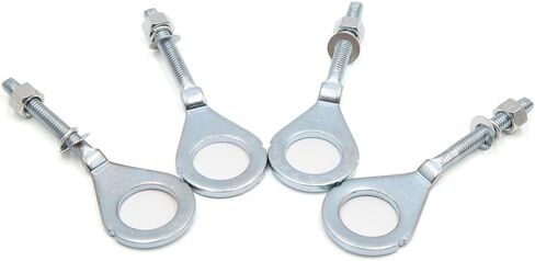 uxcell a17031300ux1064 4 Pcs 18mm Dia Hole Silver Tone Metal Chain Axle Adjuster Tensioner Universal for Motorcycle in Saudi Arabia