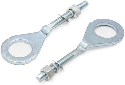 uxcell a17031300ux1064 4 Pcs 18mm Dia Hole Silver Tone Metal Chain Axle Adjuster Tensioner Universal for Motorcycle in Saudi Arabia
