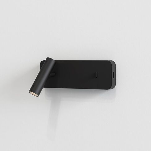 ضوء القراءة الداخلي Astro Enna Surface USB (أسود مطفي) - مصنف للجفاف - مصباح LED عالي الطاقة، مصمم في بريطانيا - ضمان 1058162-3 سنوات in Kuwait