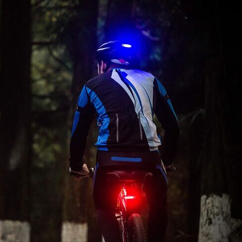 ضوء خلفي للدراجة، ضوء أمان LED قابل لإعادة الشحن عبر USB للدراجة، ضوء خلفي فائق السطوع مقاوم للماء لركوب الدراجات، أحمر/أخضر/أزرق 7 أوضاع إضاءة تناسب أي طريق أو دراجة جبلية in Kuwait